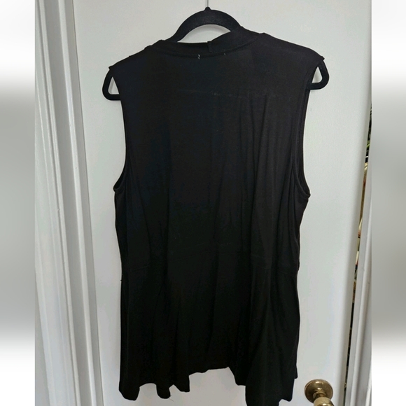 Maurices Black Sleeveless Draped Open-Front Cardigan - Picture 6 of 6